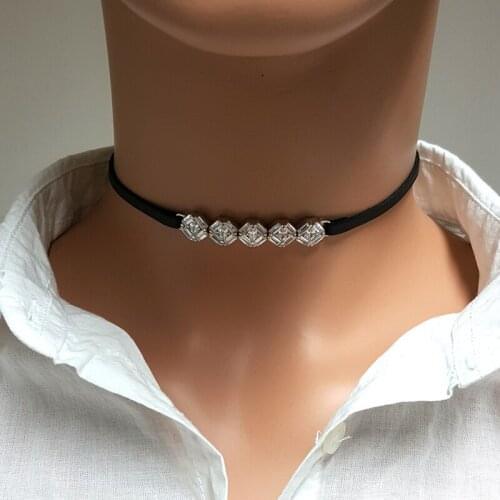 Buse Silver Women's Leather Chokers