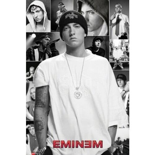 Home Decor Eminem - Music-Silk Art Poster Wall Sicker Decoration Gift