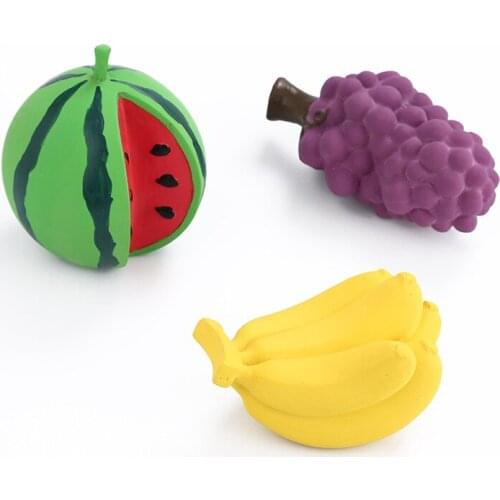 Pet toy dog toy fruit series watermelon grape banana latex sound bite-resistant molar dog toy，Q179