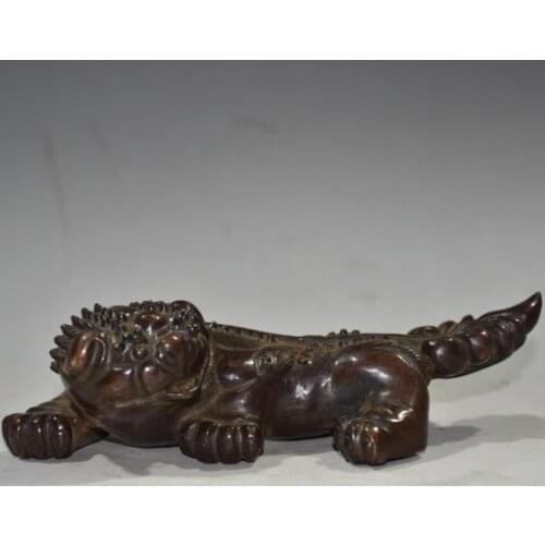 China brass archaize mythical wild animal crafts statue