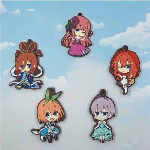 The Quintessential Quintuplets Anime keychain Rubber strap/mobile phone strap Keyring Number