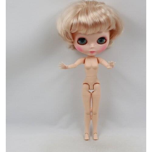 Joint body Nude Blyth Doll pale blond hair,fashion doll factory doll Suitable For DIY Change BJD Toy For Girls