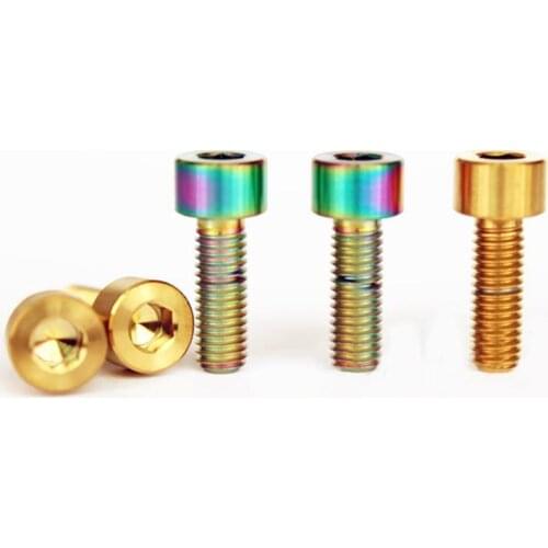 Lot4 M5x15mm GR5 Titanium Column head Head Bolts For Bicycle Derailleur Lever