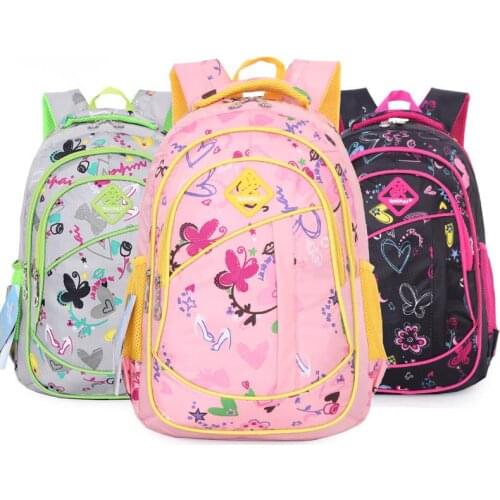Cute Girls Floral Printing Elementary School Bag Backpacks Trendy Children Kids Backpack Book Bag Student Satchel