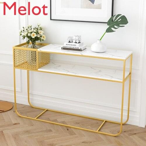 Fashion European Style Luxury Wall Marble Gold Storage Rack Modern Simple and Light Luxury Iron Storage Rack Home Decor