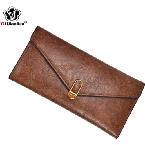 Fashion Designer Wallets and Purses Brand Leather Purse Long Simple Wallet Business Card Holder Purse Money Bag Coin Pocket 2019