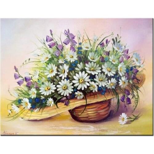 New Chamomile diamond painting sale flowers 3d cross stitch mosaic diamond embroidery full round square rhinestone painting