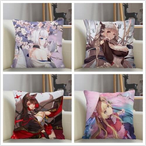 Musife New Custom Azur Lane Pillowcase Sofa Decorative Cushion Cover Pillowcase Home Decor Drop Shipping Wholesale