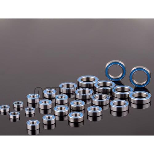 NEW ENRON 24PCS Blue Rubber Sealed Ball Bearing Set For RC Car Team Losi TEN-SCTE 52100 Chrome Steel