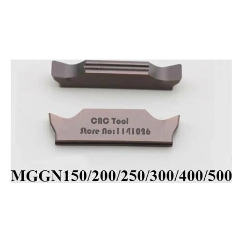 10PCS Slot Cutting Inserts MGGN150/MGGN200/MGGN250/MGGN300/MGGN400/MGGN500 Cutter carbide hard alloy blade for stainless steel
