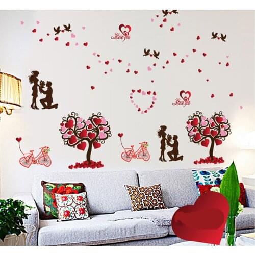 The romantic marriage proposal Household adornment wall paper creative stickers Furnishing art stickers 60x90cm