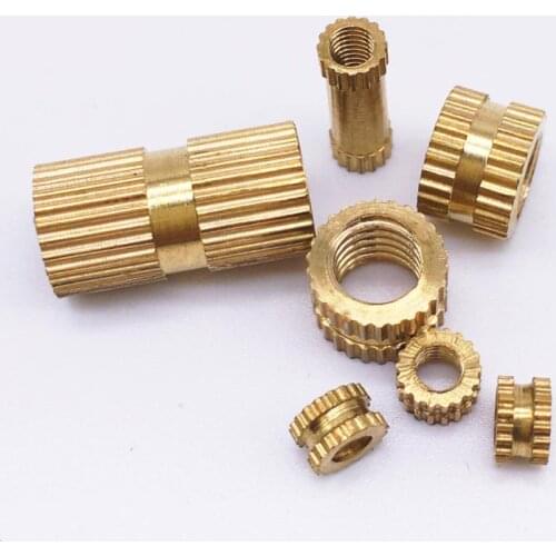Wkooa M4 x 6 x 8 Insert round nuts Brass Rohs PASS 1000 pieces