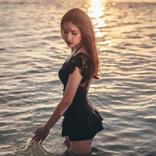 Biquini Women Tankini Swimsuit Female 2019 Bikini Swimwear One Piece Woman Korea Underwire Them Sexy Covering Polyester Solid