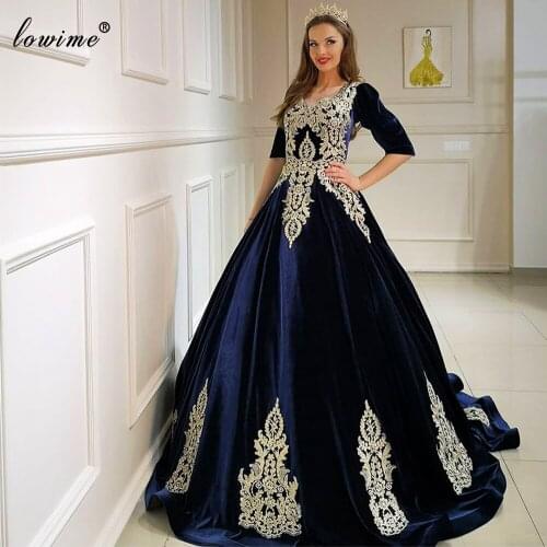 Navy Blue Plus Size Evening Dresses Long Elegant Appliques Celebrity Dresses Evening Wear Turkish Couture вечернее платье Robes