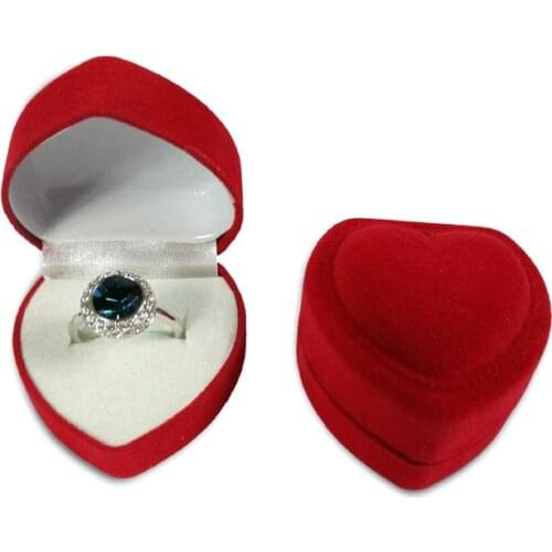 1Pc Red Wedding Velvet Earrings Ring Box Jewelry Display Case Holder Gift Boxes Romantic Organizer Engagement Ring Boxes