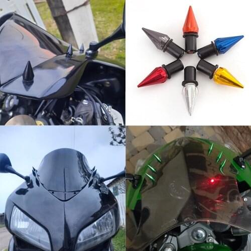 10pcs/1set M5 CNC Aluminum Universal Motorcycle Windshield Spike Bolts Screw Nuts