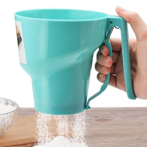 2Pcs Handheld Funnel Shape Sieve Cup Manual Powder Flour Mesh Sifter Home Kitchen Baking Pastry Tools