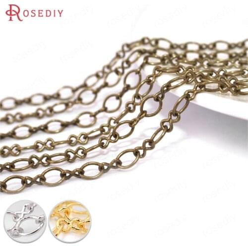 23599)5 meters width:3.5MM Copper Round Oval Link Figaro Chains Necklace Chains Diy Jewelry Findings Accessories Wholesale