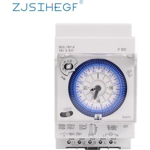 24 Hours 3-Module Time Switch SUL 181D Analog Segment Mechanical DIN RAIL With Power Reserve