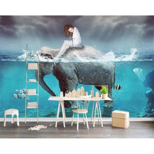 Beibehang papel de parede 3d Nordic abstract animal elephant background wall painting living room bedroom TV decorative mural