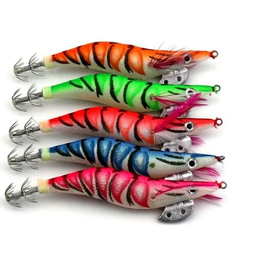 5pcs 3.0# Light Squid Jigs Lure Bait Sleeve-Fish Tackle Fishing Lures 12cm/15g