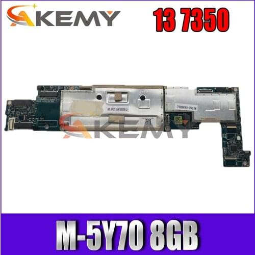 Akemy ZAU70 LA-B331P Laptop Motherboard For DELL Latitude 13 7350 Core M-5Y70 8GB SR216 Mainboard CN-00T9FH 0T9FH
