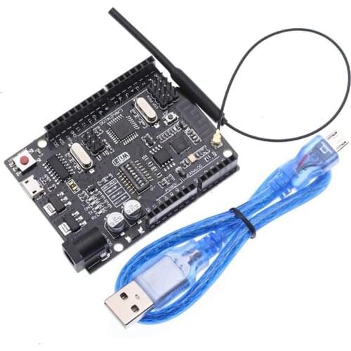 For UNO R3 WiFi ATmega328P+WiFi+ESP8266 NodeMCU 32MB Memory USB-TTL CH340G for Arduino with USB Cable 2.4G WiFi Antenna