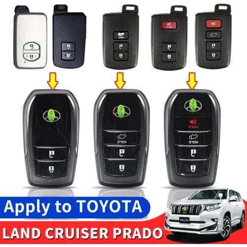 2008-2021 for Toyota Land Cruiser 200 Key Shell Modified Prado 150 Remote Key Shell Upgrade 2/3/4 Button Accessories Key Case