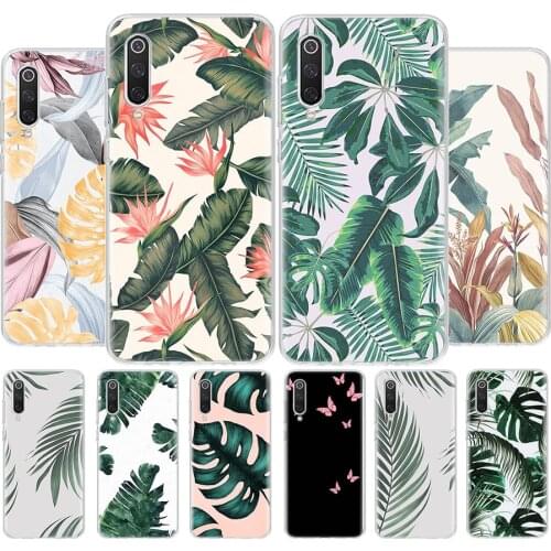 Fashion Lovely Leaves Patterned Phone Case For Xiaomi Redmi 6 7 8 9 A NOTE 4 5 6 7 8 9 A X S T Pro S2 K20 30 Cover soft Silicone