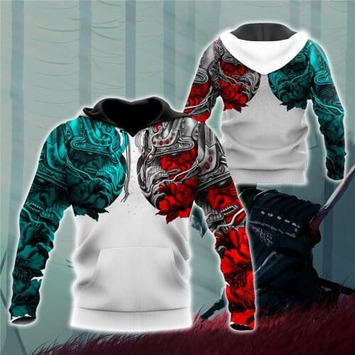 CLOOCL Fashion Pullover Japanese Sakura Samurai Hoodie 3D Print Men Women Sweatshirt Harajuku Casual Streetwear Zipper Coat