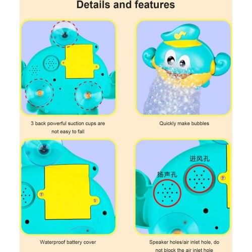 Kids Automatic Gatling Bubble Gun Toys Summer Soap Water Bubble Machine Electric Octopus Bubble Machine For Children Gift Toys