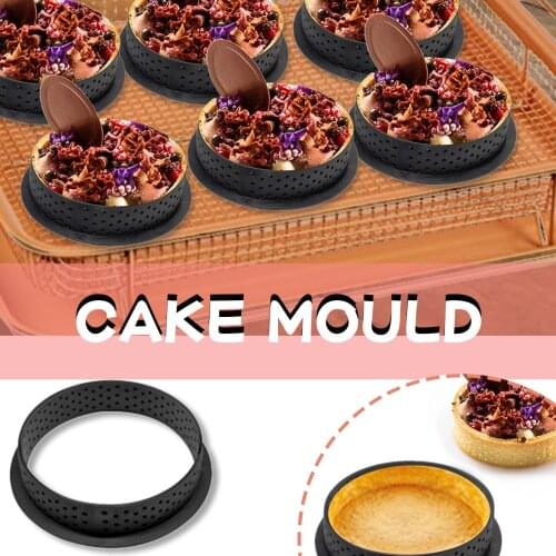 Mousse Fruit Cake Ring Egg Tart Molds French Dessert Mould Non Stick Heat-Resistant Bakeware Perforated Baking Tools
