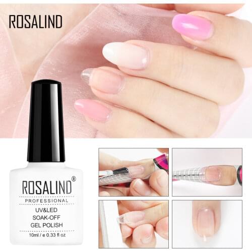 ROSALIND Builder Gel Nail Polish Clear Nail Gel Varnishes For Nail Art Designed Soak Off Semi Permanent UV Lamp Manicure