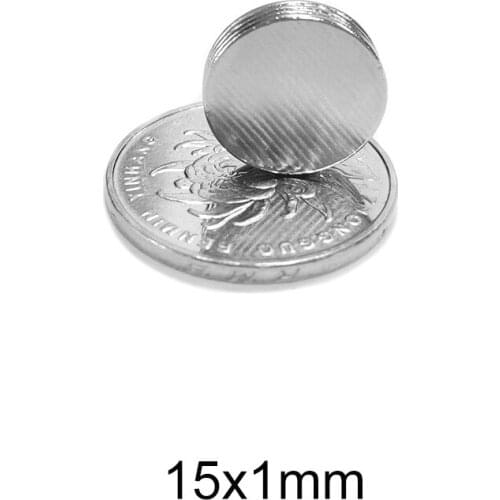 20~300pcs 15x1 mm Powerful Round Magnets 15mmx1mm Bulk Sheet Neodymium Magnet Disc 15x1mm Permanent Magnet Strong 15*1 mm N35