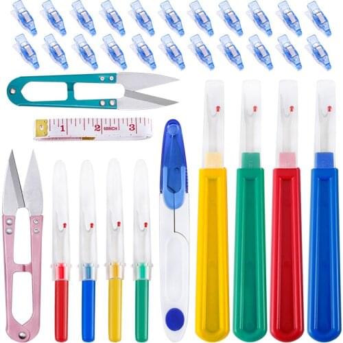 Imzay Hand Sewing Tools Set Ripper Thread Kits Quilting Seam Rippers& Sewing Clips&Sewing Scissors DIY Supplies for Needlework