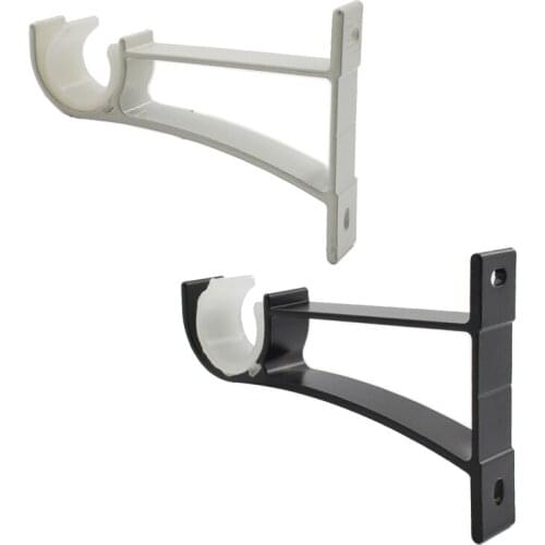 Single Curtain Rod Brackets Drapery Rod Bracket,Aluminum Alloy Curtain Rod Holder,Curtain Hardware Brackets,Single Rod Bracket