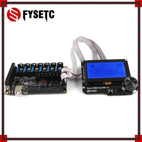 FYSETC F6 V1.3 Board ALL-in-one Electronics Solution VS SKR V1.3 + Generic 12864 Panel V1.1 Smart 12864LCD Module Display