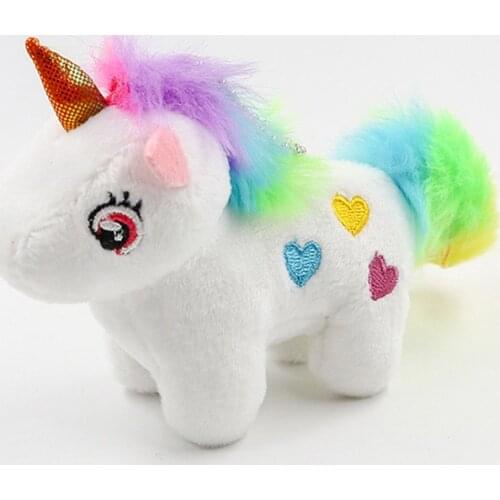 Unicorn Plush Toy Soft Stuffed Popular Cartoon Unicorn Doll Animal Horse Toy Small Pendant Toys for Children Girls
