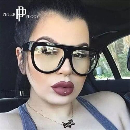 Retro Leopard Round Frame Glasses Oversized Frame Eyeglasses Men Women Vintage Prescription Lens Glasses Optical Eyewear