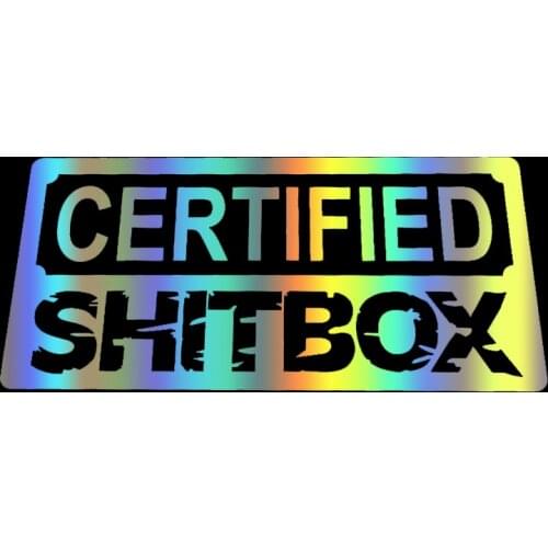 S51221 Various Sizes/Colors Car Stickers Vinyl Decal Certified Shitbox 4x4 Hoon Motorcycle Decorative Accessories Creative