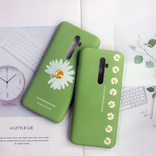 Silicone Telephone Case for Iphone 11 Pro Max 12 XR XS 6s 7 8 Plues SE Soft Shockproof Back Cover Small Daisies INS Style