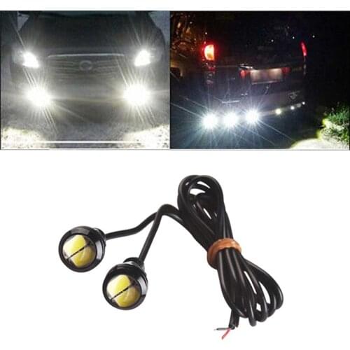 2 Pcs 9W 18mm Eagle Eye LED Daytime Running Light Daytime Reverse Parking Signal White Bulb Car Styling Light Source Bulb