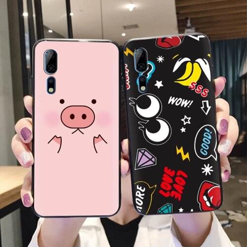 Shockproof Black Case Phone Case For ZTE Axon 10 Pro Anti-knock Back Cover For Woman Fashion TPU