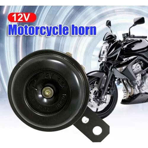 Universal Motorcycle Electric Horn Kit 12V 1.5A 105db Waterproof Round Loud Horn Speakers For Scooter Moped Dirt Bike ATV