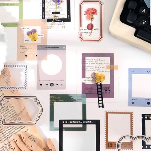 Vintage Movie Frame Label Stickers Retro Scrapbooking Accessories Journal DIY Craft Supplies Diary Photo Decoration Sticker
