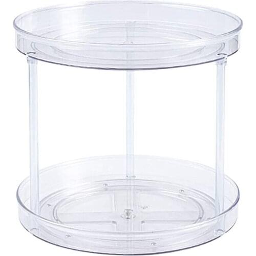 Rotatable Cabinet Storage Rack, Multi-Functional Double-Layer Cabinet Storage Rack, Spice Container, Cosmetic Jar-ABUX