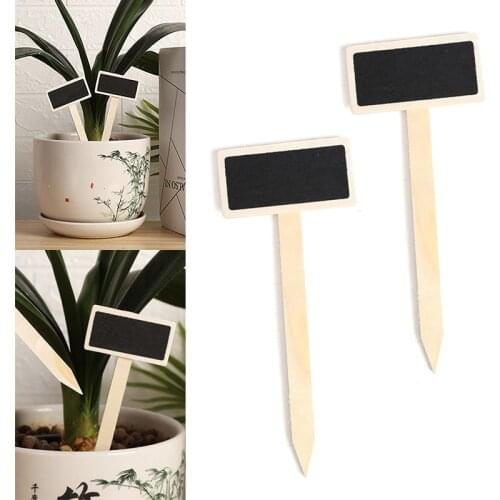 Insert Card Mini Blackboard 20Pcs/Lot Wooden Chalkboard Blackboard Creative Decorative Garden Flower Wood Card House Decorations