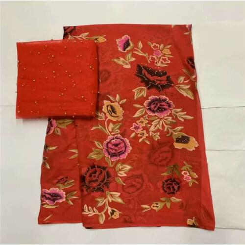 High quality African soft silk fabric for garment neat embroidery on the material with swiss voile lace tissu! LXF6173