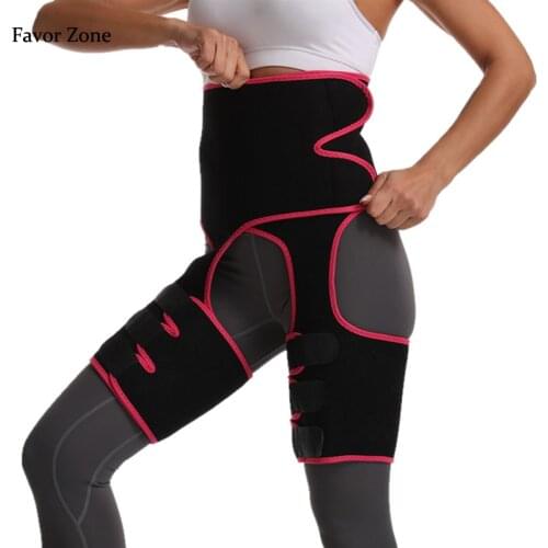 Neoprene Slimming Belt Women Waist Trainer Leg Shapers Push Up Hip Sweat Fat Burning Compress Belt Thigh Trimmer Shaping Strap