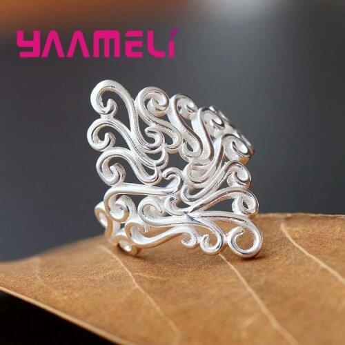 Elegant Finger Ring For Women 925 Sterling Silver Jewelry Exquisite Stamp Fine Fashion Present Wedding/Anniversary Gift